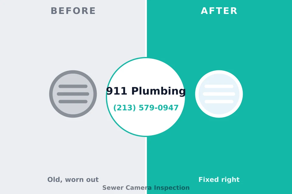 Before and after: plumbing repair Albion, PA